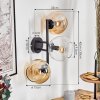 Koyoto kullampa, Vägglampa Amber, Klart, 3-ljuskällor