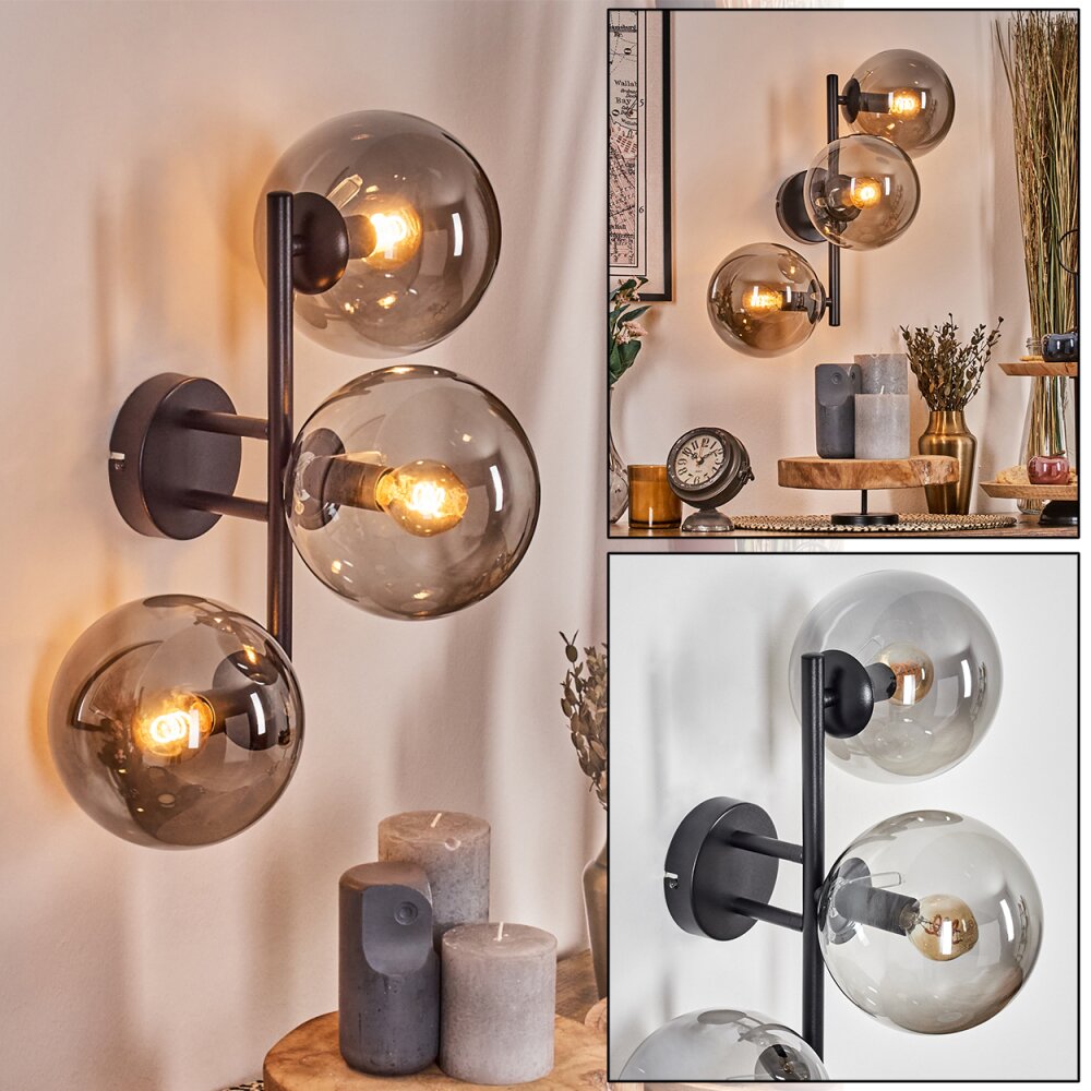 Gastor kullampa, Vägglampa Rökfärger, 3-ljuskällor main product photo