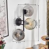 Ripoll kullampa, Vägglampa Amber, Klart, Rökfärger, 3-ljuskällor