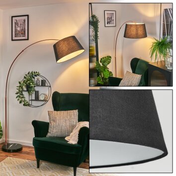 Bassagoda Golvlampa Kopparfärg, Svart, 1-ljuskällor