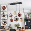 Gastor Pendellampa, kullampa, Pendelbelysning Amber, Krom, Kopparfärg, Rökfärger, 6-ljuskällor