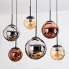 Gastor Pendellampa, kullampa, Pendelbelysning Amber, Krom, Kopparfärg, Rökfärger, 6-ljuskällor