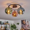 Ripoll Taklampa, kullampa Blå, Grön, Kopparfärg, 3-ljuskällor