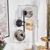 Gastor kullampa, Vägglampa Amber, Klart, Rökfärger, 3-ljuskällor