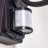 Lentua vägglampa utomhus, Vägglampa Svart, 1-ljuskällor, Rörelsedetektor