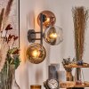 Koyoto kullampa, Vägglampa Krom, Guld, Klart, Kopparfärg, Rökfärger, 3-ljuskällor
