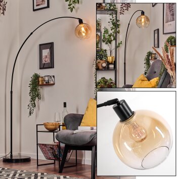 Koyoto Golvlampa, Båglampor Svart, 1-ljuskällor