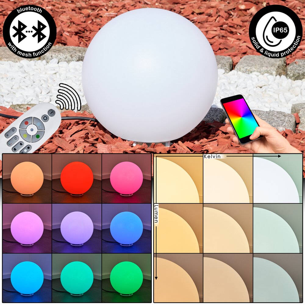 Ilorn kullampa, Sockellampa, gångvägslampa LED Vit, 1-ljuskällor, Fjärrkontroll main product photo