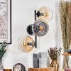 Koyoto kullampa, Vägglampa Amber, Klart, Rökfärger, 3-ljuskällor