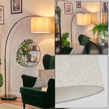 Bassagoda Golvlampa Krom, Svart, 1-ljuskällor