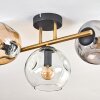 Ripoll Taklampa, kullampa Guld, Svart, 3-ljuskällor