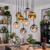 Gastor Pendellampa, kullampa, Pendelbelysning Amber, Guld, Klart, Rökfärger, 8-ljuskällor