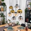Gastor Pendellampa, kullampa, Pendelbelysning Amber, Guld, Klart, Rökfärger, 8-ljuskällor