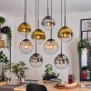 Gastor Pendellampa, kullampa, Pendelbelysning Amber, Guld, Klart, Rökfärger, 8-ljuskällor
