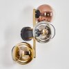 Koyoto kullampa, Vägglampa Guld, Svart, 3-ljuskällor