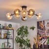 Koyoto Taklampa, kullampa Amber, Klart, Rökfärger, 8-ljuskällor