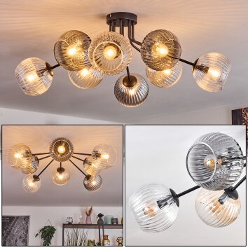 Koyoto Taklampa, kullampa Amber, Klart, Rökfärger, 8-ljuskällor