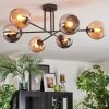Koyoto Taklampa, kullampa 78 cm Amber, Krom, Rökfärger, 6-ljuskällor