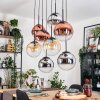 Gastor Pendellampa, kullampa, Pendelbelysning Amber, Krom, Klart, Kopparfärg, Rökfärger, 8-ljuskällor