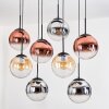 Gastor Pendellampa, kullampa, Pendelbelysning Amber, Krom, Klart, Kopparfärg, Rökfärger, 8-ljuskällor