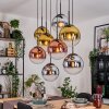 Gastor Pendellampa, kullampa, Pendelbelysning Krom, Guld, Klart, Kopparfärg, Rökfärger, 8-ljuskällor