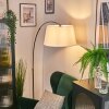 Bassagoda Golvlampa Krom, Svart, 1-ljuskällor