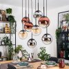 Gastor Pendellampa, kullampa, Pendelbelysning Amber, Krom, Klart, Kopparfärg, Rökfärger, 8-ljuskällor