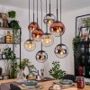 Gastor Pendellampa, kullampa, Pendelbelysning Amber, Krom, Klart, Kopparfärg, Rökfärger, 8-ljuskällor