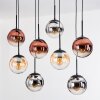 Gastor Pendellampa, kullampa, Pendelbelysning Amber, Krom, Klart, Kopparfärg, Rökfärger, 8-ljuskällor