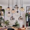 Gastor Pendellampa, kullampa, Pendelbelysning Amber, Krom, Klart, Rökfärger, 8-ljuskällor