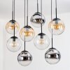 Gastor Pendellampa, kullampa, Pendelbelysning Amber, Krom, Klart, Rökfärger, 8-ljuskällor