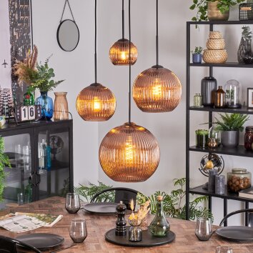 Koyoto Pendellampa, kullampa, Pendellampa Cluster Kopparfärg, 4-ljuskällor