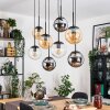 Gastor Pendellampa, kullampa, Pendelbelysning Amber, Krom, Klart, Rökfärger, 8-ljuskällor