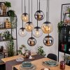 Gastor Pendellampa, kullampa, Pendelbelysning Amber, Krom, Klart, Rökfärger, 8-ljuskällor