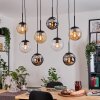 Gastor Pendellampa, kullampa, Pendelbelysning Amber, Krom, Klart, Rökfärger, 8-ljuskällor