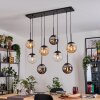 Gastor Pendellampa, kullampa, Pendelbelysning Amber, Krom, Klart, Rökfärger, 8-ljuskällor