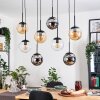 Gastor Pendellampa, kullampa, Pendelbelysning Amber, Krom, Klart, Rökfärger, 8-ljuskällor