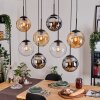 Gastor Pendellampa, kullampa, Pendelbelysning Amber, Krom, Klart, Rökfärger, 8-ljuskällor