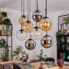 Gastor Pendellampa, kullampa, Pendelbelysning Amber, Krom, Klart, Rökfärger, 8-ljuskällor