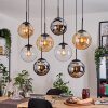 Gastor Pendellampa, kullampa, Pendelbelysning Amber, Krom, Klart, Rökfärger, 8-ljuskällor