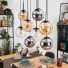 Gastor Pendellampa, kullampa, Pendelbelysning Amber, Krom, Klart, Rökfärger, 8-ljuskällor