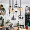 Gastor Pendellampa, kullampa, Pendelbelysning Amber, Krom, Klart, Rökfärger, 8-ljuskällor