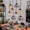 Gastor Pendellampa, kullampa, Pendelbelysning Amber, Krom, Klart, Rökfärger, 8-ljuskällor