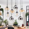 Gastor Pendellampa, kullampa, Pendelbelysning Amber, Krom, Klart, Rökfärger, 8-ljuskällor
