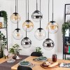 Gastor Pendellampa, kullampa, Pendelbelysning Amber, Krom, Klart, Rökfärger, 8-ljuskällor