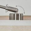 Bassagoda Golvlampa, Båglampor Nickel matt, Svart, 1-ljuskällor, Tyg-lampskärm