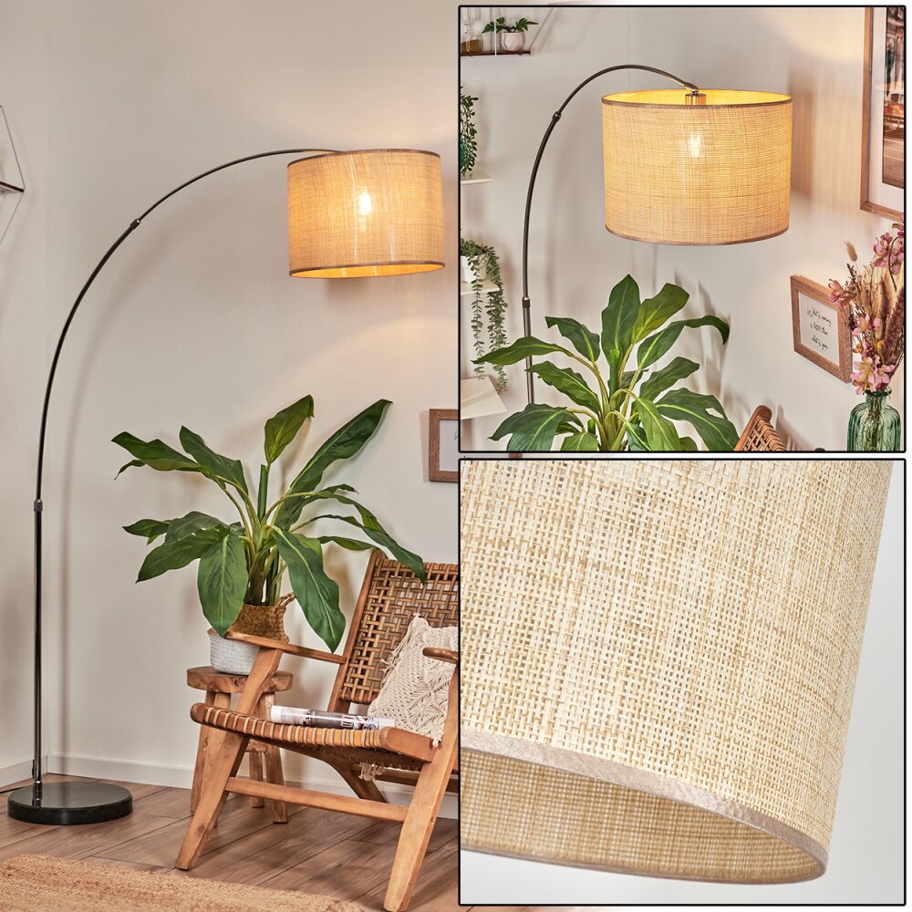 Sabadim Golvlampa Nickel matt, Svart, 1-ljuskällor main product photo