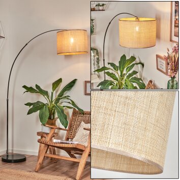Sabadim Golvlampa Nickel matt, Svart, 1-ljuskällor