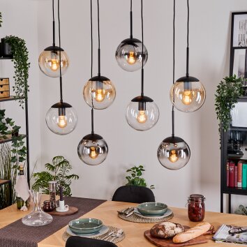 Gastor Pendellampa, kullampa, Pendelbelysning Amber, Klart, Rökfärger, 8-ljuskällor