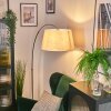 Bassagoda Golvlampa Nickel matt, Svart, 1-ljuskällor